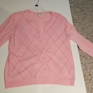 3/$20 Cherokee argyle button down sweater